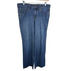 Banana Republic Cotton Medium Wash Mid Rise Boot Cut Denim Jeans Size 8